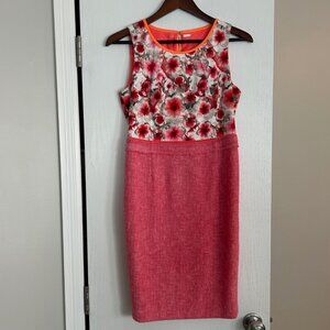 Elie Tahari pink & orange dress, size 8